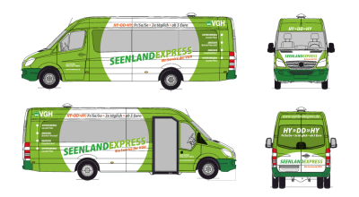 Seenlandexpress - Shuttle-Gestaltung