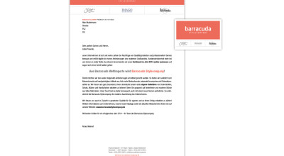 Barracuda - Brief, Visitenkarte