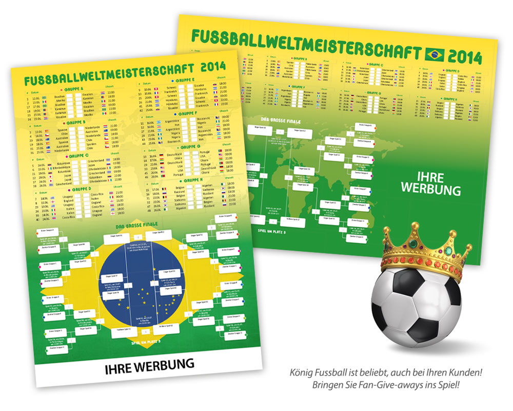 Tolle Give-aways für die Fussball-WM 2014